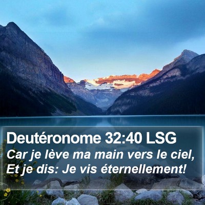Deutéronome 32:40 LSG Bible Verse Image