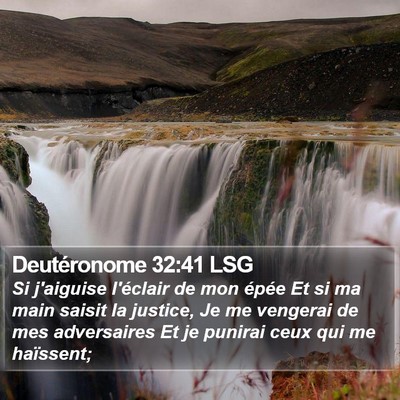 Deutéronome 32:41 LSG Bible Verse Image