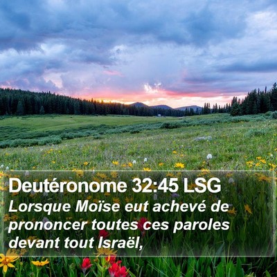 Deutéronome 32:45 LSG Bible Verse Image