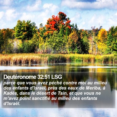 Deutéronome 32:51 LSG Bible Verse Image