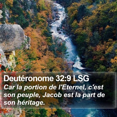 Deutéronome 32:9 LSG Bible Verse Image