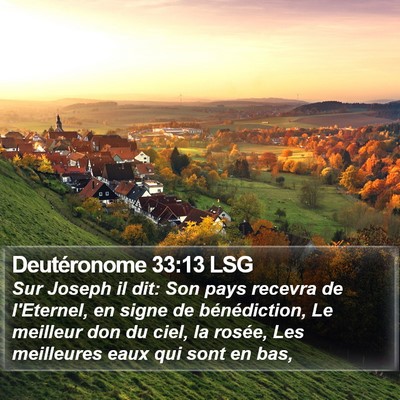 Deutéronome 33:13 LSG Bible Verse Image
