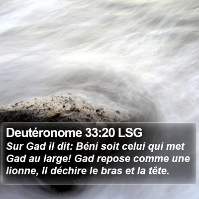 Deutéronome 33:20 LSG Bible Verse Image