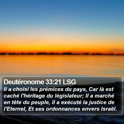 Deutéronome 33:21 LSG Bible Verse Image