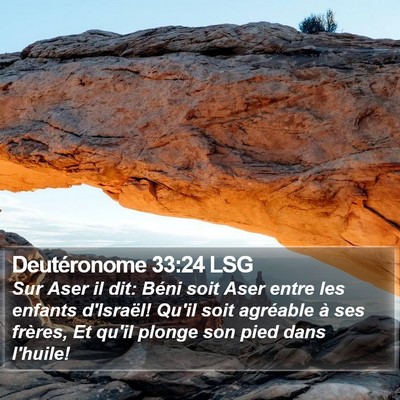 Deutéronome 33:24 LSG Bible Verse Image
