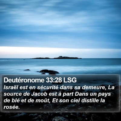 Deutéronome 33:28 LSG Bible Verse Image