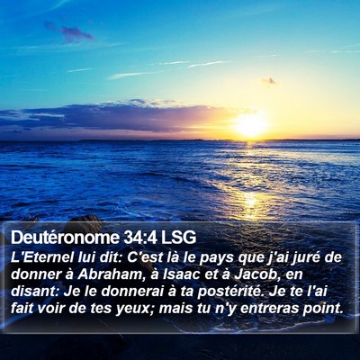 Deutéronome 34:4 LSG Bible Verse Image