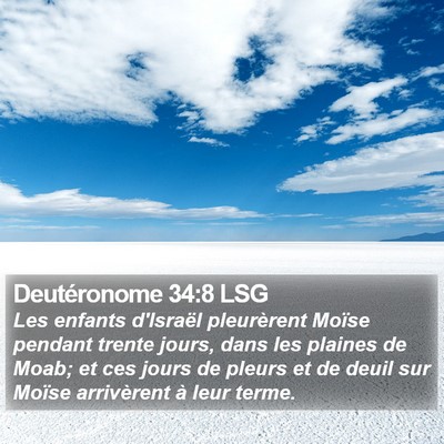 Deutéronome 34:8 LSG Bible Verse Image
