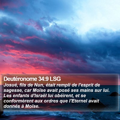 Deutéronome 34:9 LSG Bible Verse Image