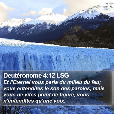 Deutéronome 4:12 LSG Bible Verse Image