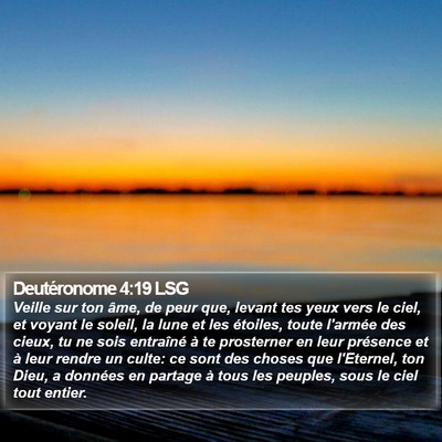 Deutéronome 4:19 LSG Bible Verse Image