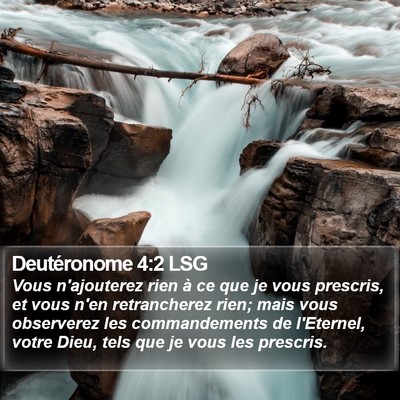 Deutéronome 4:2 LSG Bible Verse Image