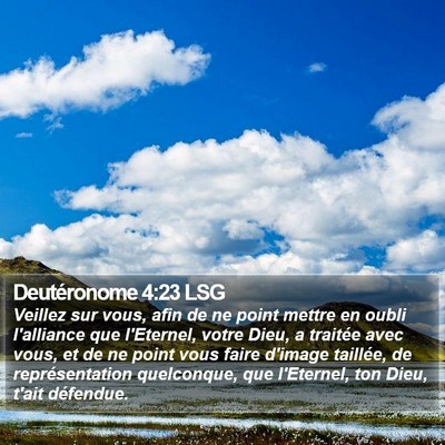 Deutéronome 4:23 LSG Bible Verse Image