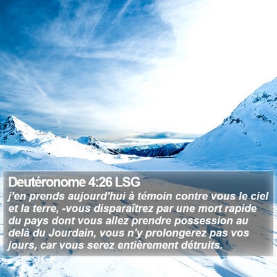 Deutéronome 4:26 LSG Bible Verse Image