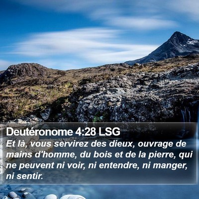 Deutéronome 4:28 LSG Bible Verse Image