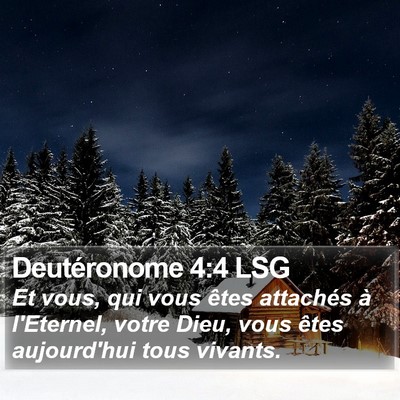 Deutéronome 4:4 LSG Bible Verse Image