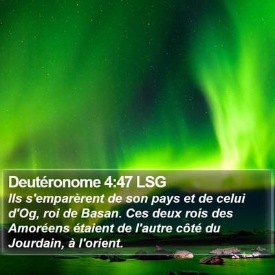 Deutéronome 4:47 LSG Bible Verse Image