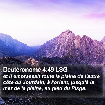 Deutéronome 4:49 LSG Bible Verse Image