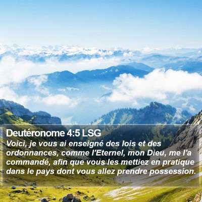Deutéronome 4:5 LSG Bible Verse Image