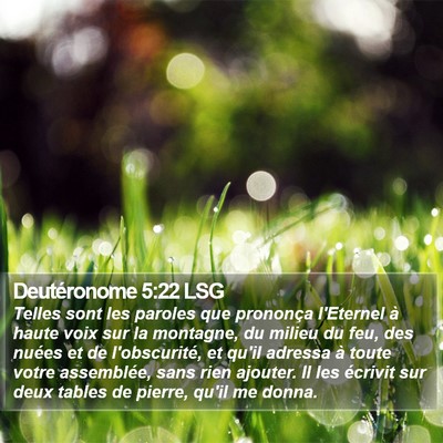 Deutéronome 5:22 LSG Bible Verse Image