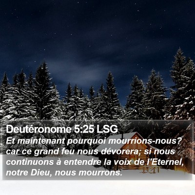 Deutéronome 5:25 LSG Bible Verse Image