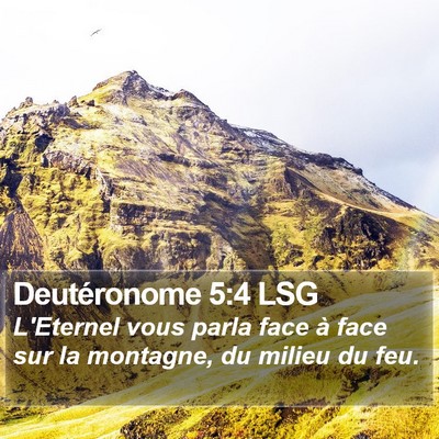 Deutéronome 5:4 LSG Bible Verse Image