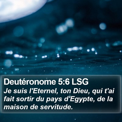 Deutéronome 5:6 LSG Bible Verse Image