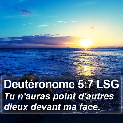 Deutéronome 5:7 LSG Bible Verse Image