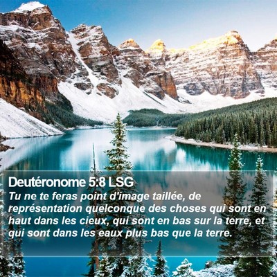 Deutéronome 5:8 LSG Bible Verse Image