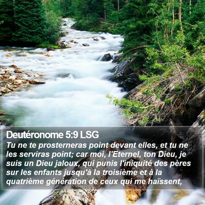 Deutéronome 5:9 LSG Bible Verse Image