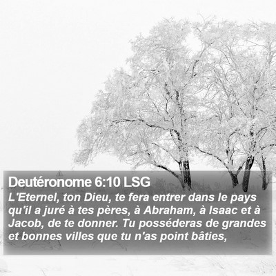 Deutéronome 6:10 LSG Bible Verse Image