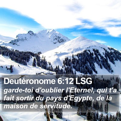 Deutéronome 6:12 LSG Bible Verse Image