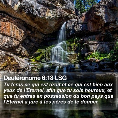 Deutéronome 6:18 LSG Bible Verse Image