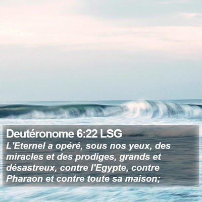 Deutéronome 6:22 LSG Bible Verse Image
