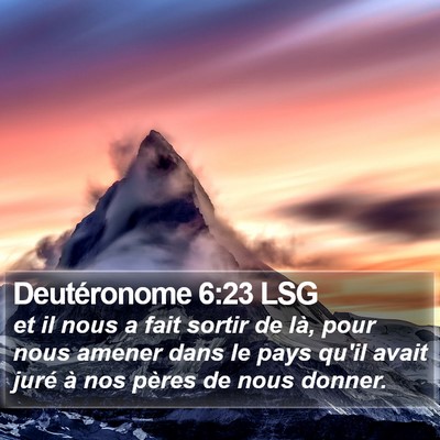 Deutéronome 6:23 LSG Bible Verse Image