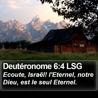 Deutéronome 6:4 LSG Bible Verse Image