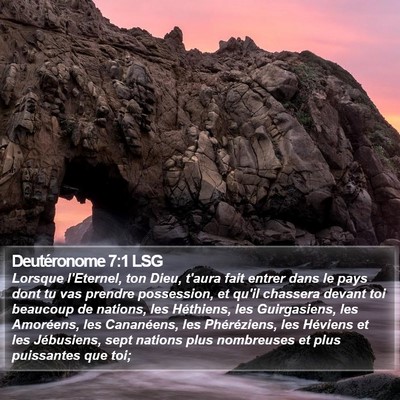 Deutéronome 7:1 LSG Bible Verse Image
