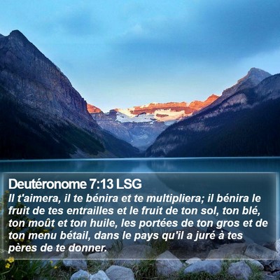 Deutéronome 7:13 LSG Bible Verse Image