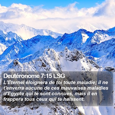 Deutéronome 7:15 LSG Bible Verse Image