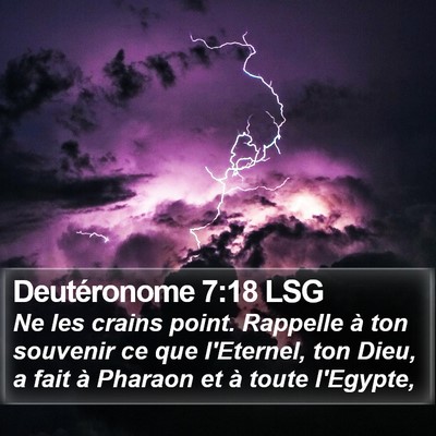 Deutéronome 7:18 LSG Bible Verse Image