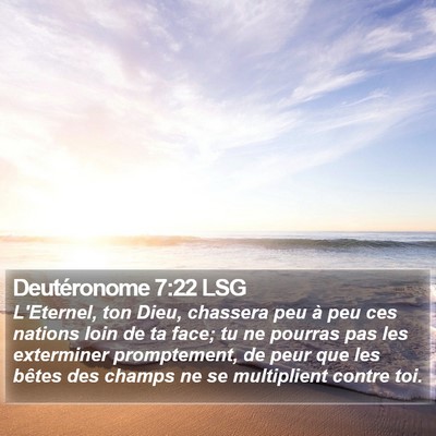 Deutéronome 7:22 LSG Bible Verse Image