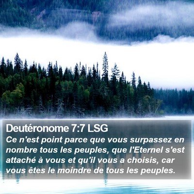 Deutéronome 7:7 LSG Bible Verse Image