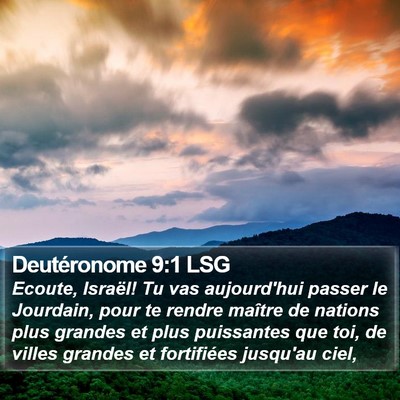 Deutéronome 9:1 LSG Bible Verse Image