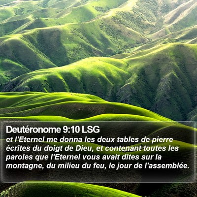 Deutéronome 9:10 LSG Bible Verse Image
