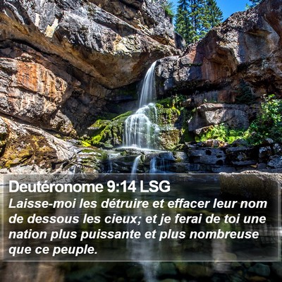Deutéronome 9:14 LSG Bible Verse Image