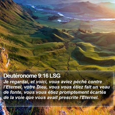 Deutéronome 9:16 LSG Bible Verse Image