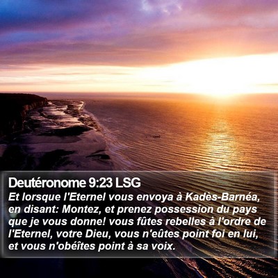 Deutéronome 9:23 LSG Bible Verse Image