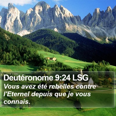 Deutéronome 9:24 LSG Bible Verse Image