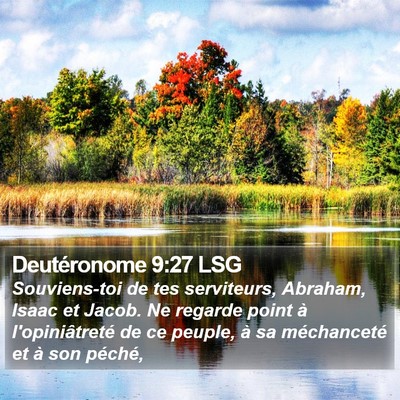 Deutéronome 9:27 LSG Bible Verse Image