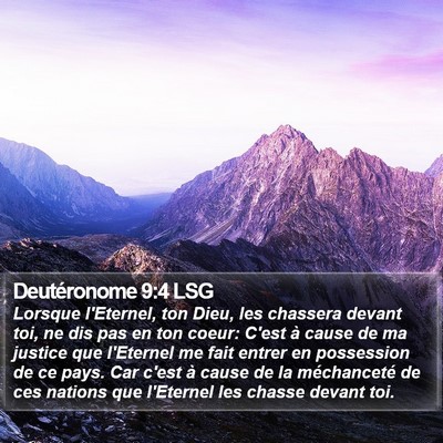 Deutéronome 9:4 LSG Bible Verse Image